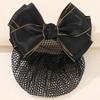 Hair Clip Female Headwear Hotel Ponytail Clip Bow Spring Clip Korean Bun Snood Hairgrips Cover Net