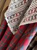 Autumn/Winter 2025 Women's Layered Irregular Color Block Plaid Midi Skirt