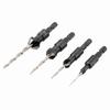 4pcs Countersink Drill Bit Set 1 4in Hex Shank Adjustable Woodworking Tapered Drill Bit with Hex Wrench