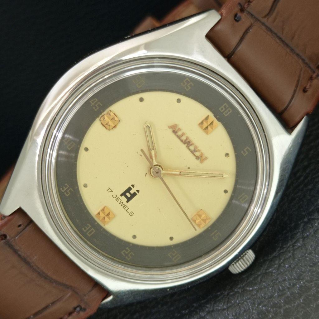 ВИНТАЖНЫЕ МУЖСКИЕ ЧАСЫ ALLWYN 6300A С РУЧНЫМ ЗАВОДОМ ИНДИЯ ОРИГИНАЛ ЦИФЕРБЛАТ a708133-1