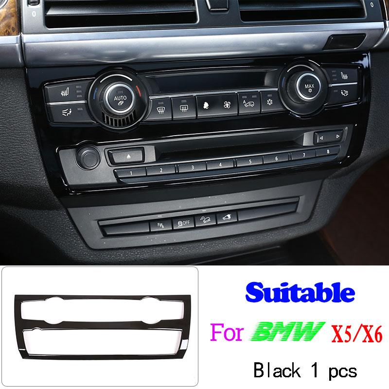 Glossy Black ABS Car Interior Steering Wheel Decoration Strip Frame Cover Trim Sticker For BMW X5 X6 E70 E71 2008-2013
