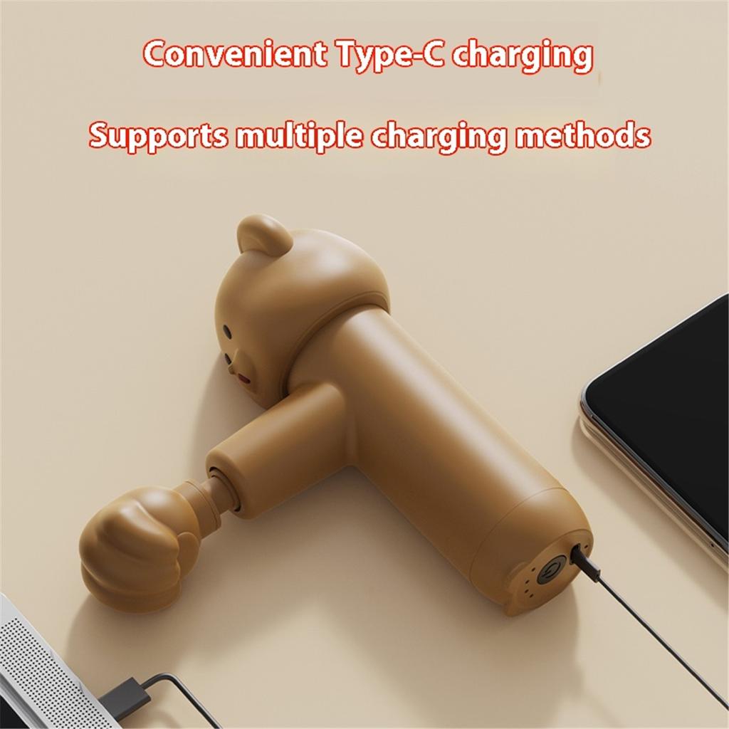 Mini fascia massage gun, impact-type back massager, electric vibrator, portable fitness mini body massager (suitable for women).
