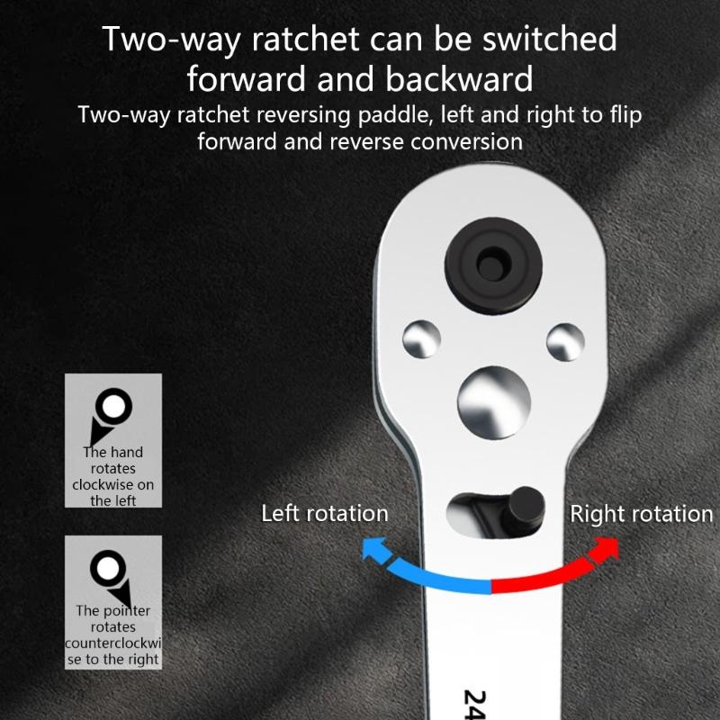 Mini Klucz Grzechotkowy 1/4 cala Narzędzie Grzechotkowe do Ciasnych Przestrzeni Naprawa Samochodowa Ulepszenie Domu Łatwy Klucz Nasadowy