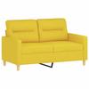 Canapé - Maison Exclusive - 2 places - tissu jaune clair - structure métal