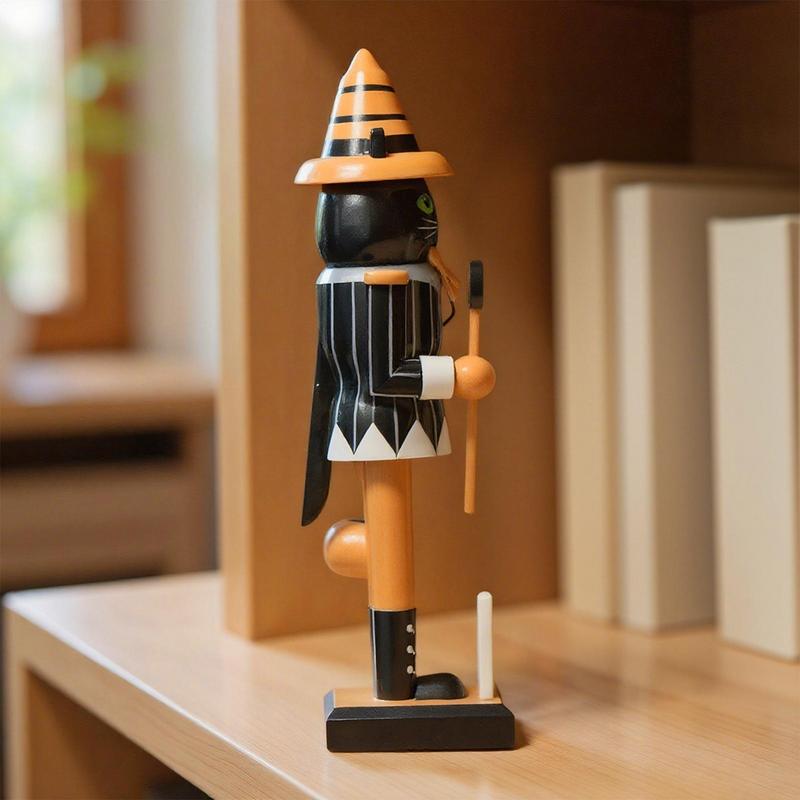 Halloween Nutcracker Walnut Soldier Solid Wood Decoration Ornament Gift Crafts Ornament Halloween Home Atmosphere Decoration