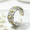 2026 Hot Seven Rice Grain Ring: Unisex Retro Style with Ancient Craftsmanship, Open-End Light Luxury Jewelry