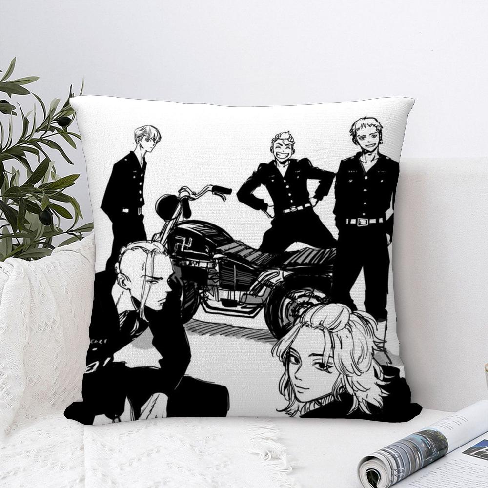 Anime T-Tokyo Revengers Pillow Case Plush Fabric Soft Pillowcase Double Sided Print Sofa Cushion Cover Throw Pillow Cover