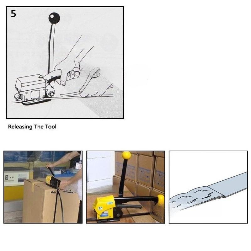 A333 Handheld Sealless Steel Strapping Tool High-strength Alloy Steel Band Packing Tool Portable Steel Strip Strapping Machine