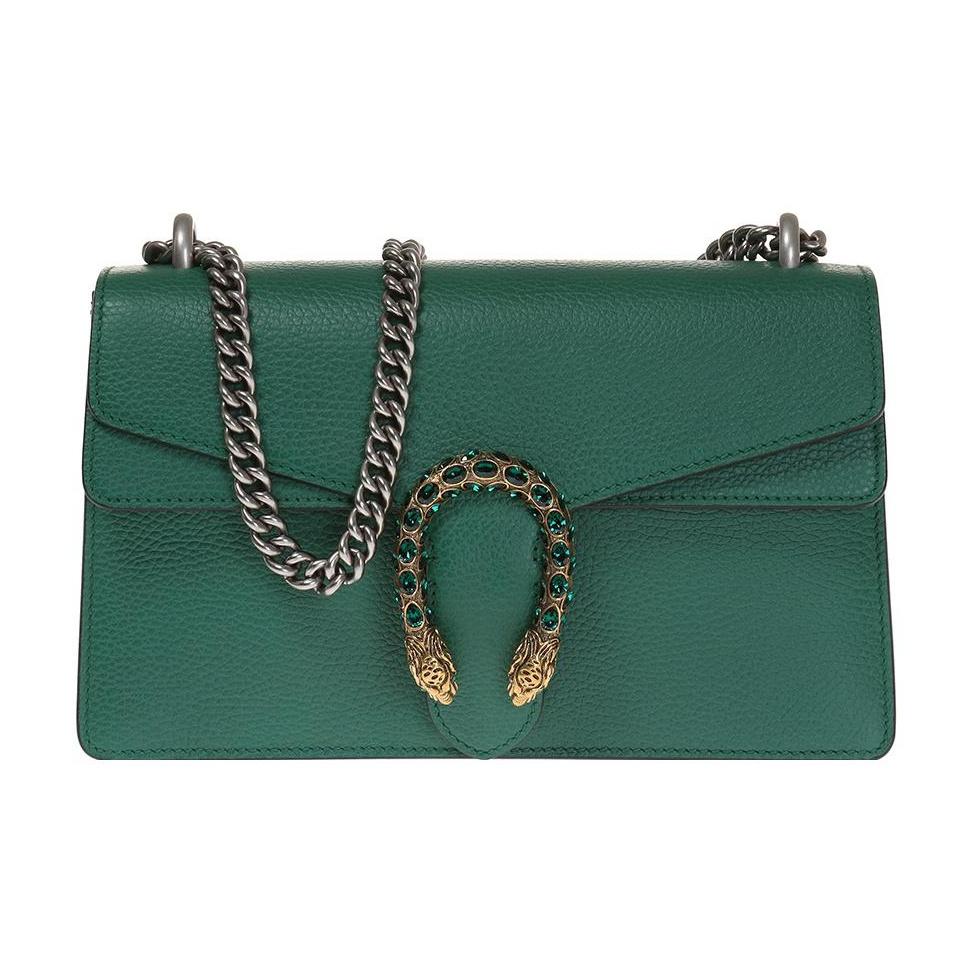 

Gucci Dionysus Tiger Head Buckle Chain Leather Shoulder Bag Women Shoulder Bag Emerald-Green 400249-CAOGX-3120 Basic Set (Bag+Dust Bag)