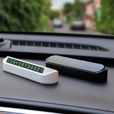 Car Parking Card Phone Number Sticker Drawer Style Hidden Auto Plate Tool Beamy