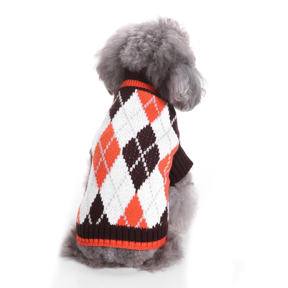 Dog Sweater Pet Clothing Knitted High Collar Christmas Sweater Autumn and Winter Clothing Small and Medium Dog Warm Sweater
