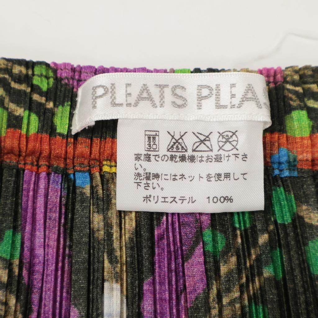 PLEATS PLEASE All-over Print PP63-JG574 Long Skirt Skirt 3 multicolorUsed