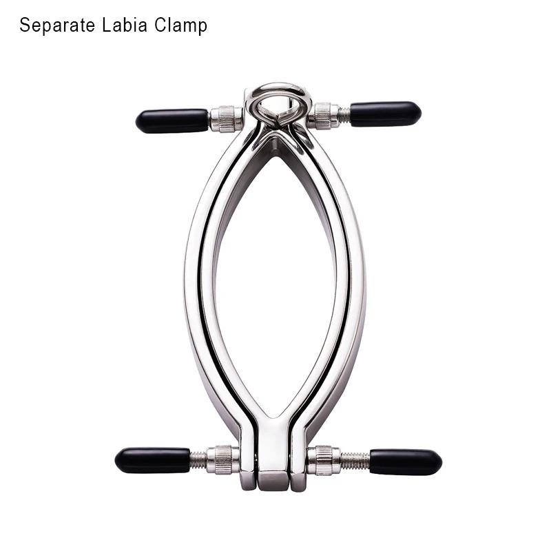 Erotic Sex Shop Labia Clamp With Metal Chain Bondage Gear Clitoris Stimulation Speculum Vagina Opener Sex Toys For Women