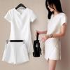 2023 Women's Stylish Hong Kong-Style Top & Skirt Shorts Set - Summer Petite Two-Piece Outfit