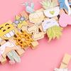 12Pieces Wood Peg Photo Clip with 1.5Yard Twine For Hanging and Picture Display Rabbit Photo Peg For Easter Decoration