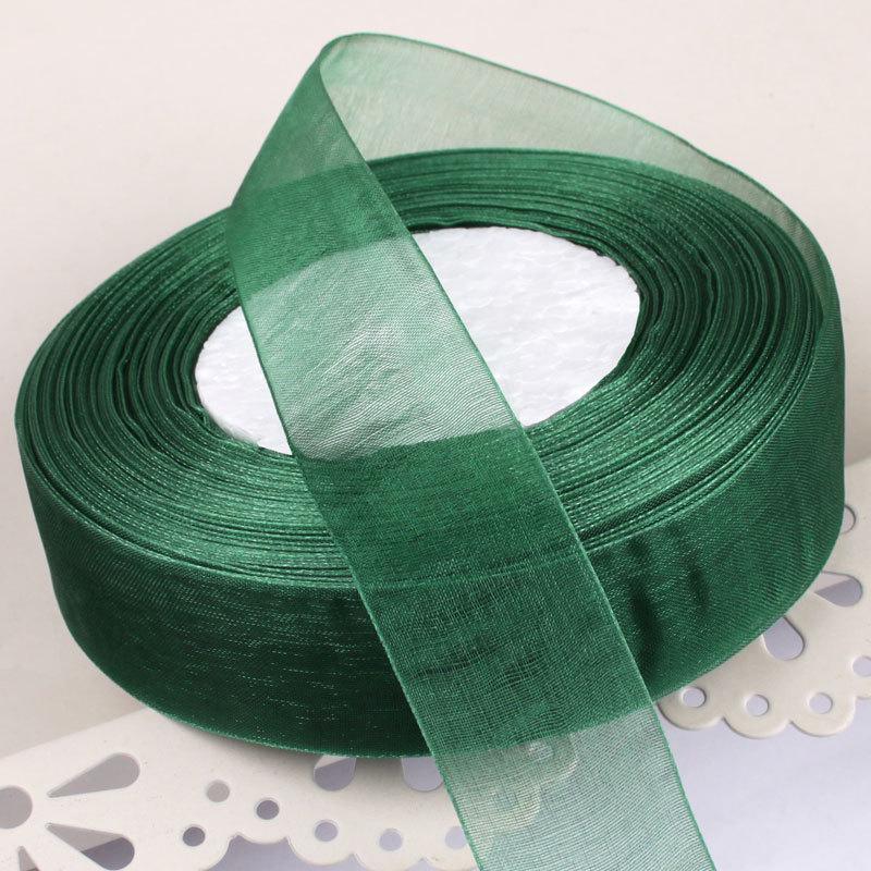 2,5 cm breites, transparentes Satinband aus Schneegarn für Bastelarbeiten und Haarschmuck