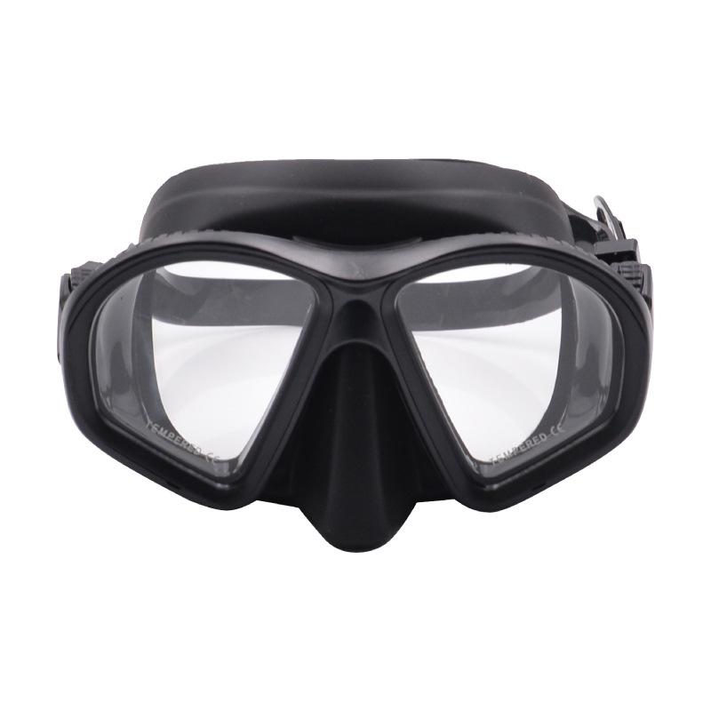 New Large-frame high-definition silicone diving goggles snorkeling set Tempered glass swimming goggles and snorkeling equipment Average Size