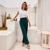 GMXIA Style Commuter Elegant High-waisted Wide-leg Straight Leg Casual Pants
