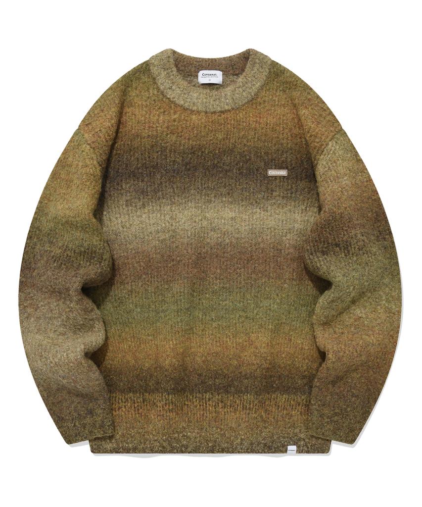 COVERNAT Gradient Crew Neck Knit Khaki
