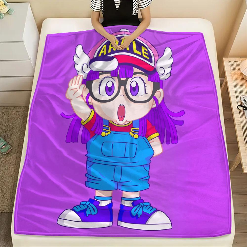 Dr. Slump Print Flannel Blanket, High quality Comfortable for All Seasons, Home Decor, Warmth and Comfort