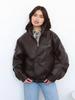 2025 Spanish Lamb Bubble Leather Double-Layer PU Motorcycle Jacket