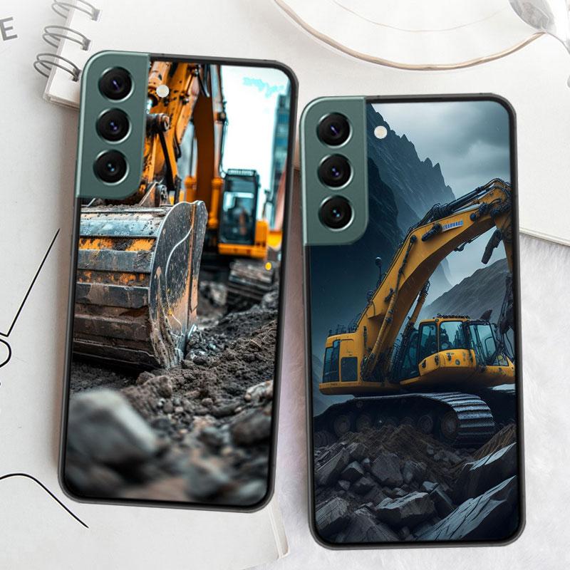 Construction Machinery Excavator Phone For Samsung S25 Edge Galaxy S22 Ultra S21 S10 S9 Plus S20 S23 S24 FE Case S10E Cover Sili
