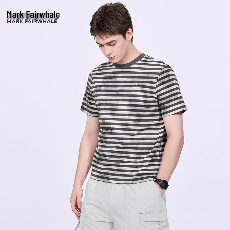Mark Fairwhale Men s American Striped Crew Neck T-Shirt S
