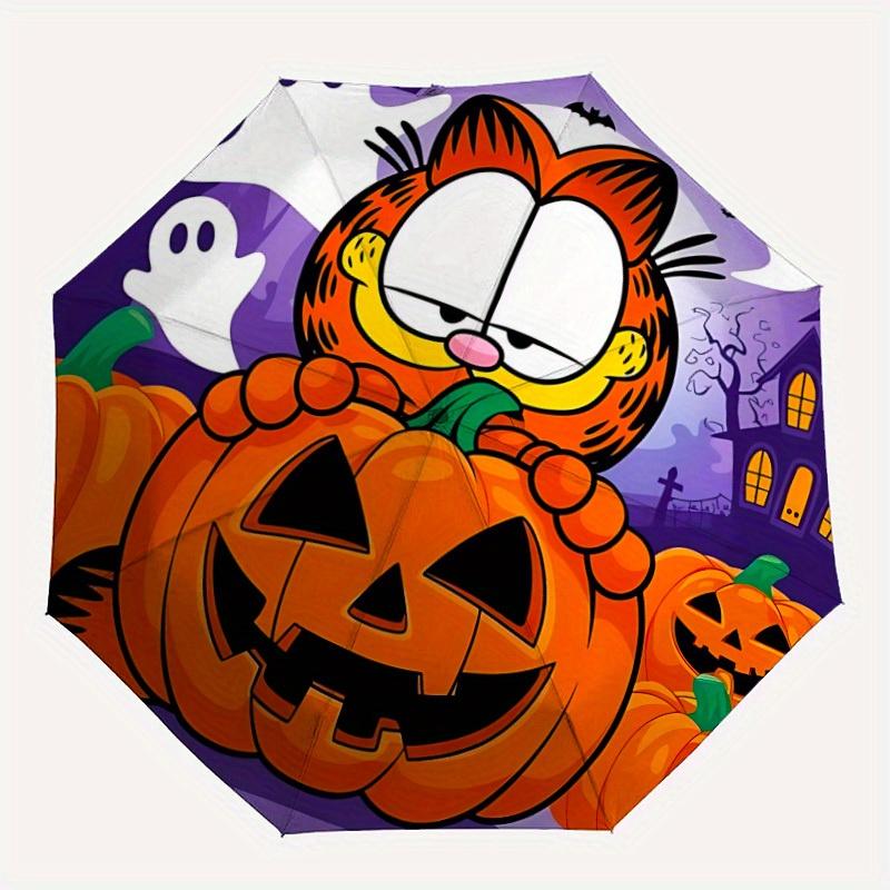 

1pc Halloween Garfield Automatic Umbrella Durable Iron Frame & Plastic Handle, Gift for Men & Women, Sturdy Construction, Playful Design yy250826099