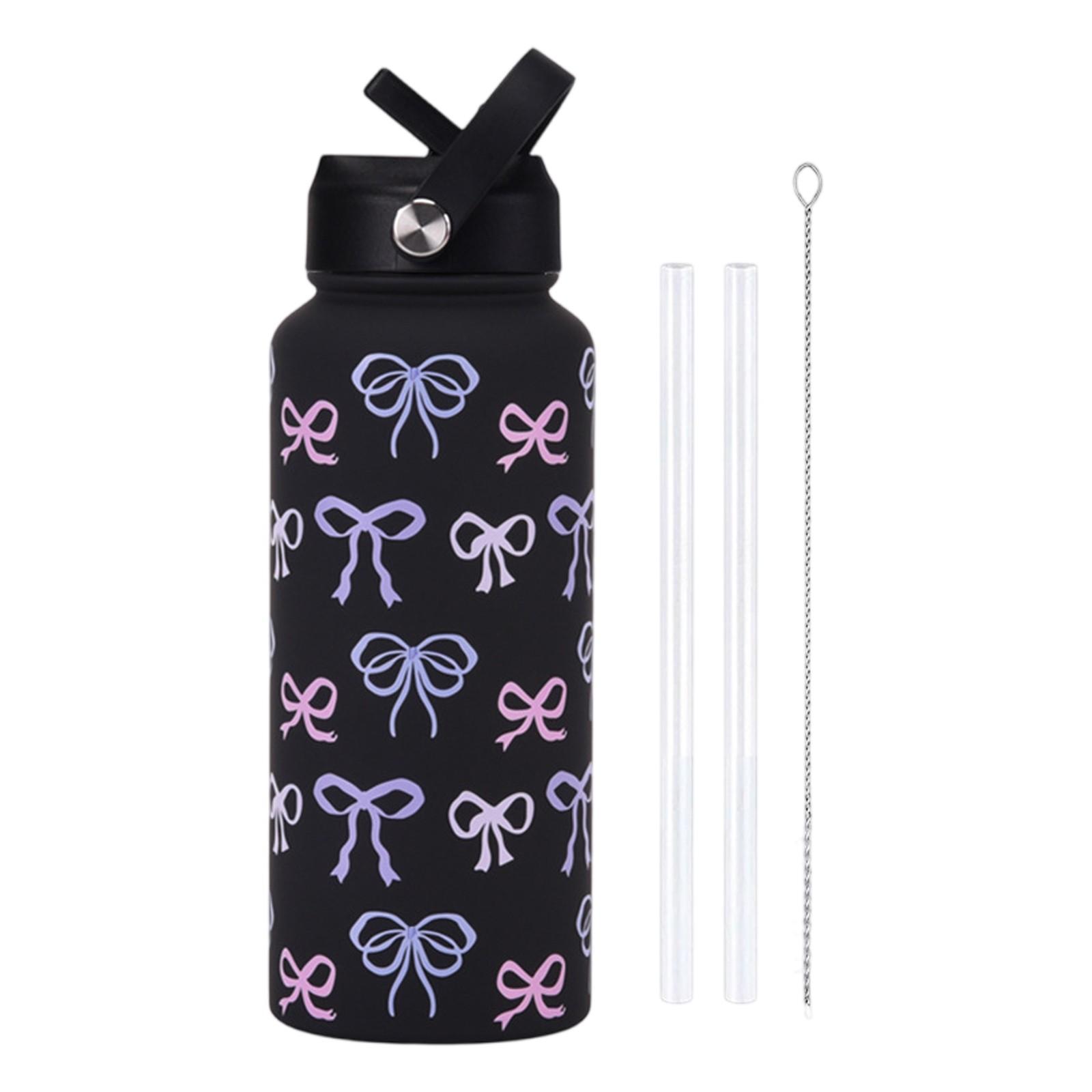 

Изолированная спортивная бутылка для воды с соломинкой – Портативный стакан большой вместимости с ручкой для спортзала, путешествий и ежедневной гидратации One Size