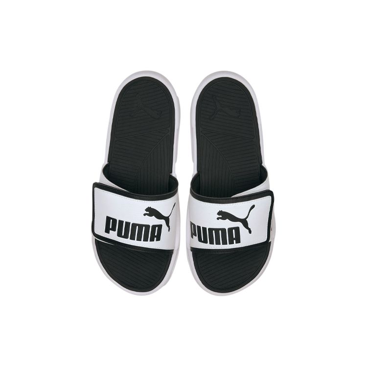 Puma Royalcat Comfort Slides Bílé Unisexové Tenisky Černé 372280-02