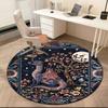 1pc Medieval Gothic Fantasy Dragon Round Carpet Painted Printed Circular Carpet, Home Door Mat, Outdoor Travel Protection Carpet