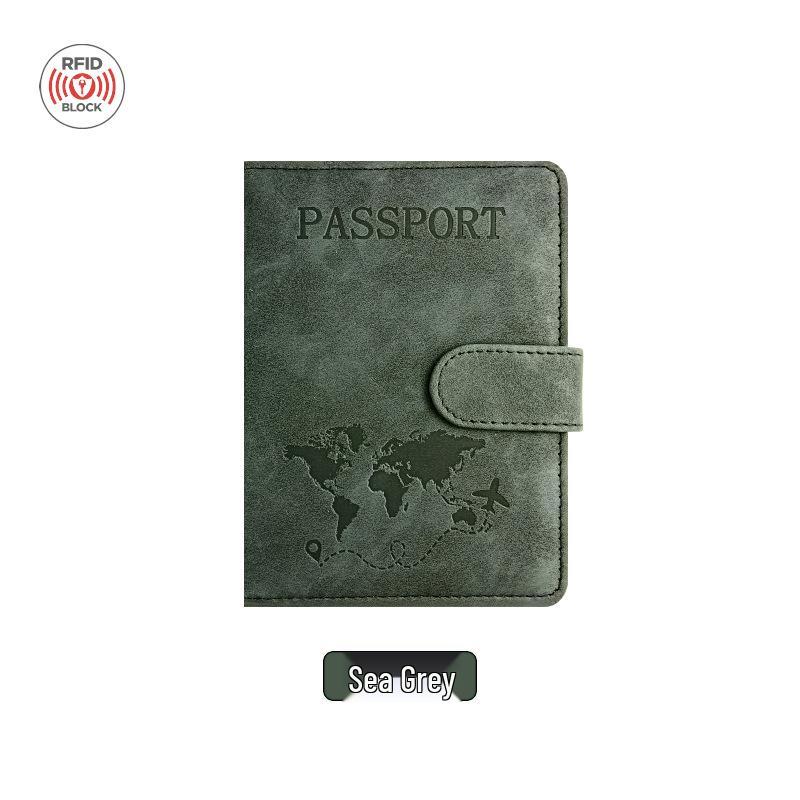 

Anti-Magnetic Color-Changing PU Leather Passport Holder with Magnetic Snap Closure