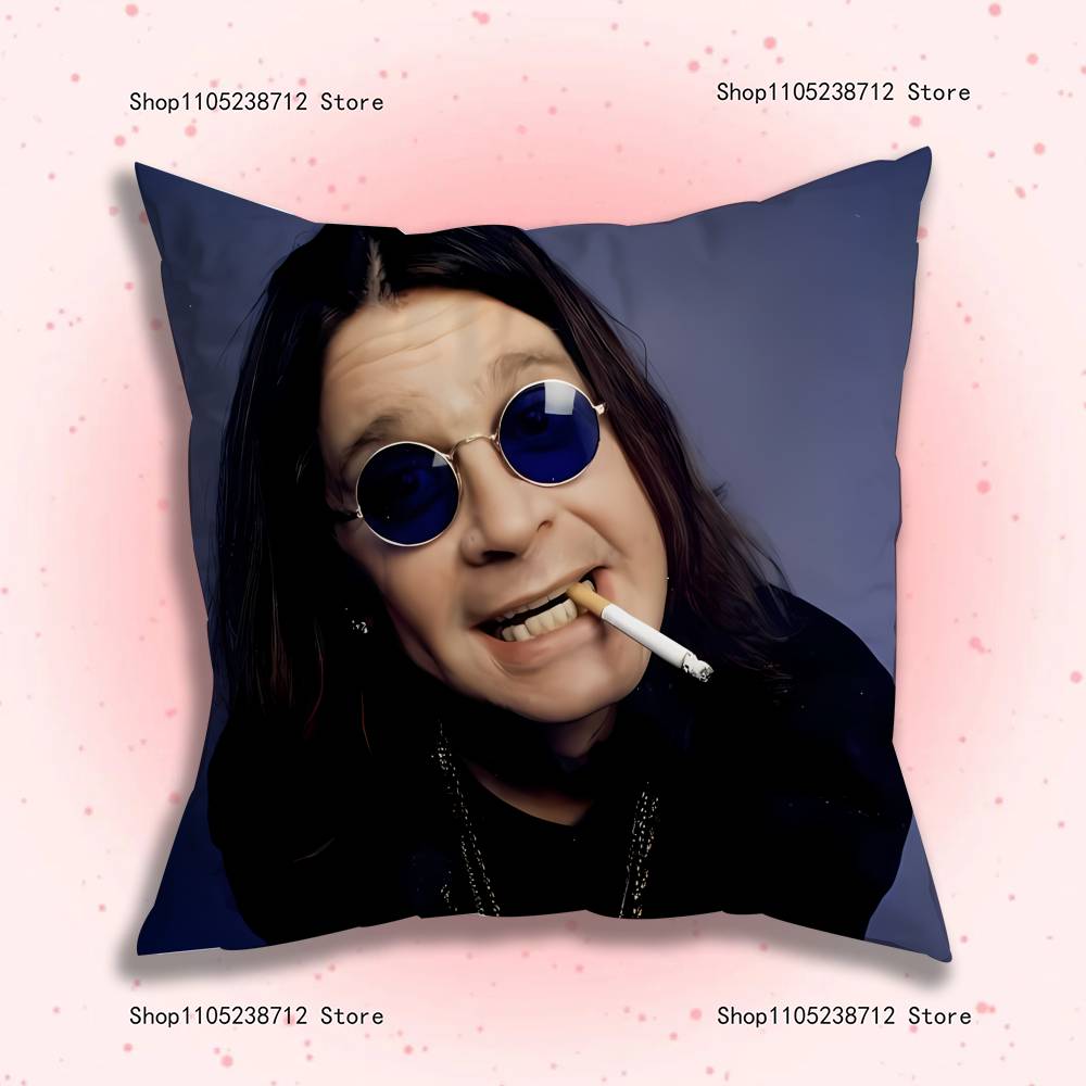 O-Ozzy Osbourne Pillow Case Plush Fabric Soft Pillowcase Double Sided Print Sofa Cushion Cover Throw