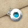 AAA+ Blue Topaz Gemstone 925 Sterling Silver Handmade Beauteous Pendant Jewelry