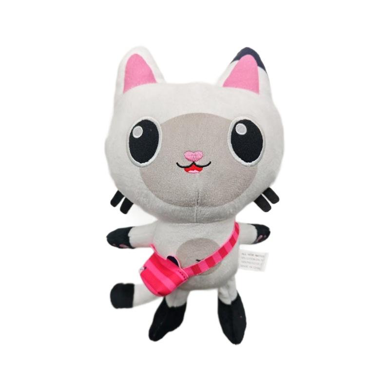 Heißer Verkauf Gaby Puppenhaus Plüschtier Mercat Cartoon Kuscheltier Lachende Katze Auto Katze Umarmung Gaby Mädchenpuppe Kindergeburtstagsgeschenk