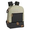 Safta-Sports Bag with Shoe Holder Safta M883 Beige Dark Gray 15 L