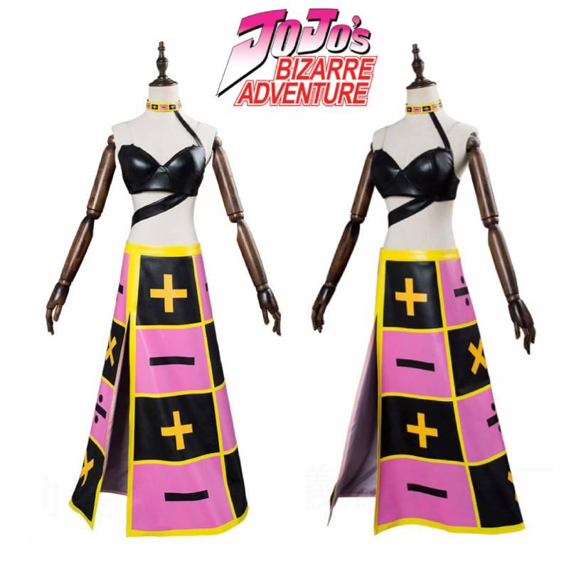 Adventure Jojos Bizarre Trish Una Cosplay Suit Soft Cotton Fabric Fans Gift