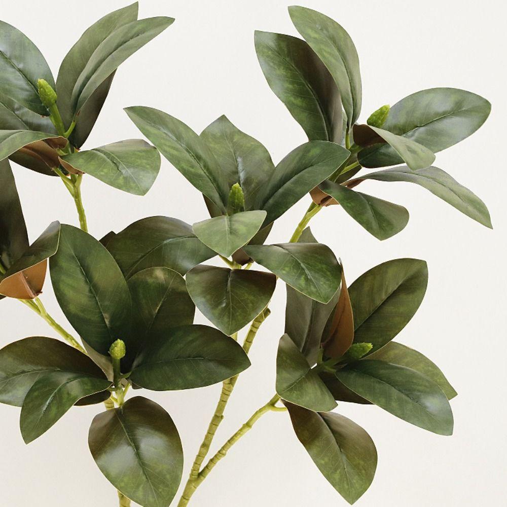 75cm Simulated Magnolia Tree Branch Real Touch Green Plants  Outdoor Garden Decor