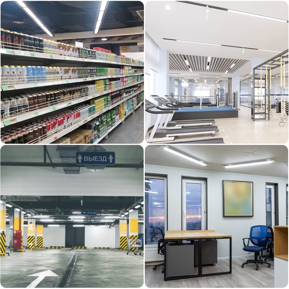 MAGOKORO LED Fluorescent Light Fixture, Integrated Fixture, 40W LED Base Light, 120cm, Kitchen Light, 36W Power Consumption, Integrated Straight Tube