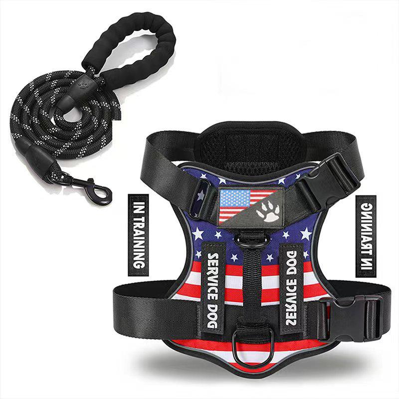 Reflective Tactical Harness for Large Dogs - Explosion-Proof & Adjustable, No-Choke Design