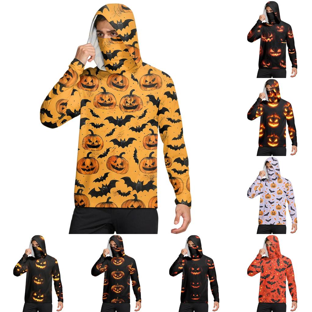 Men's UPF50+ Sun-protective Shirt, Quick-drying Long-sleeved Shirt, Running Exercise Fishing Shirt