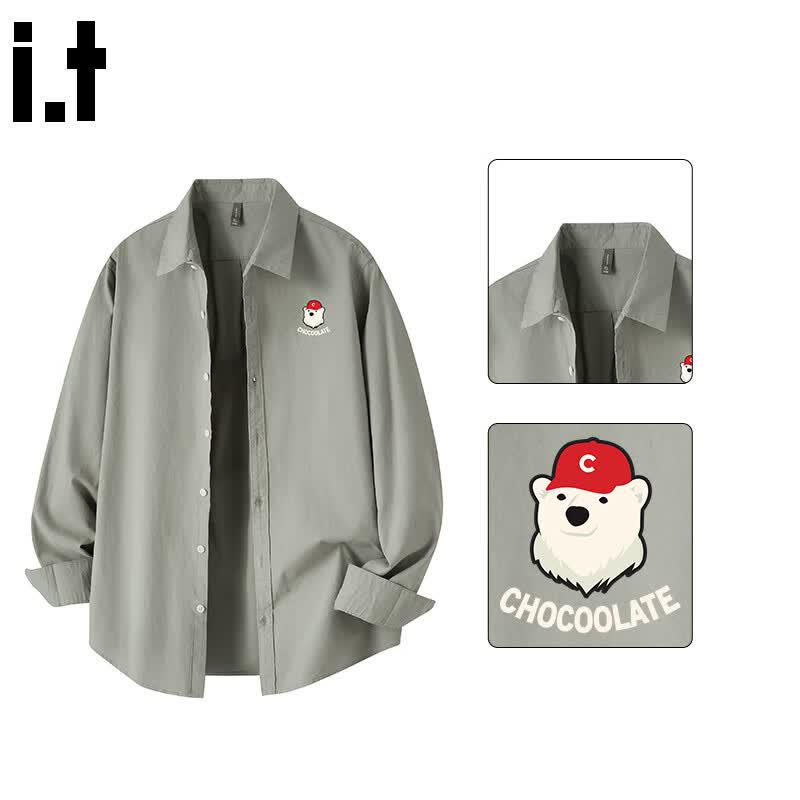 Men s Loose Fit Long-Sleeve Cotton Shirt 3XL