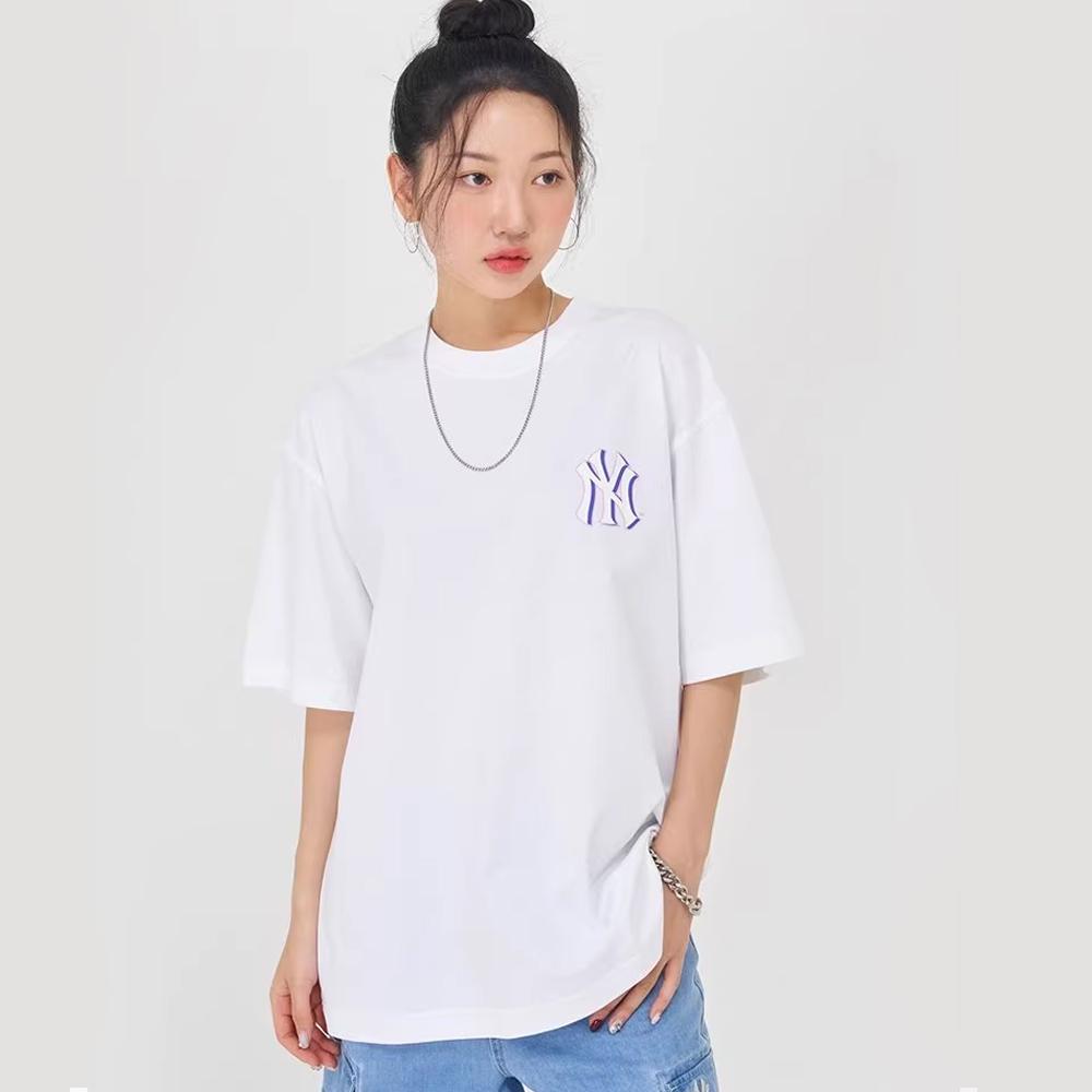 New MLB New York Yankees T Shirts Unisex Ecru 3ATSX0643-50WHS