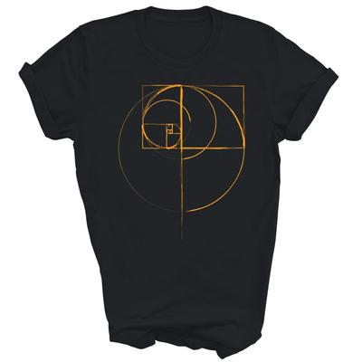 Fibonacci Złoty Podział Okrąg Miłośnik Matematyki Koszulka Unisex Prezent Kobiety Mężczyźni