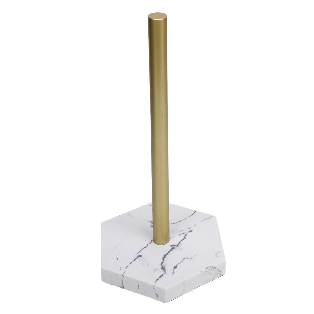 Stehender Papierhandtuchhalter Gold Edelstahl Marmor Textur Arbeitsplatte Rollenpapierständer für Küche Toilette