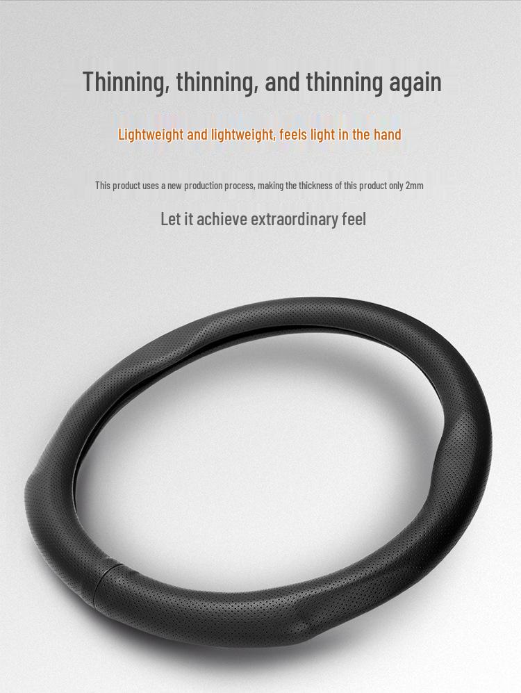 Nio Echtes Leder Lenkradbezug für EC6/ES6/ES8/ET7 – Ganzjahres, Rutschfest