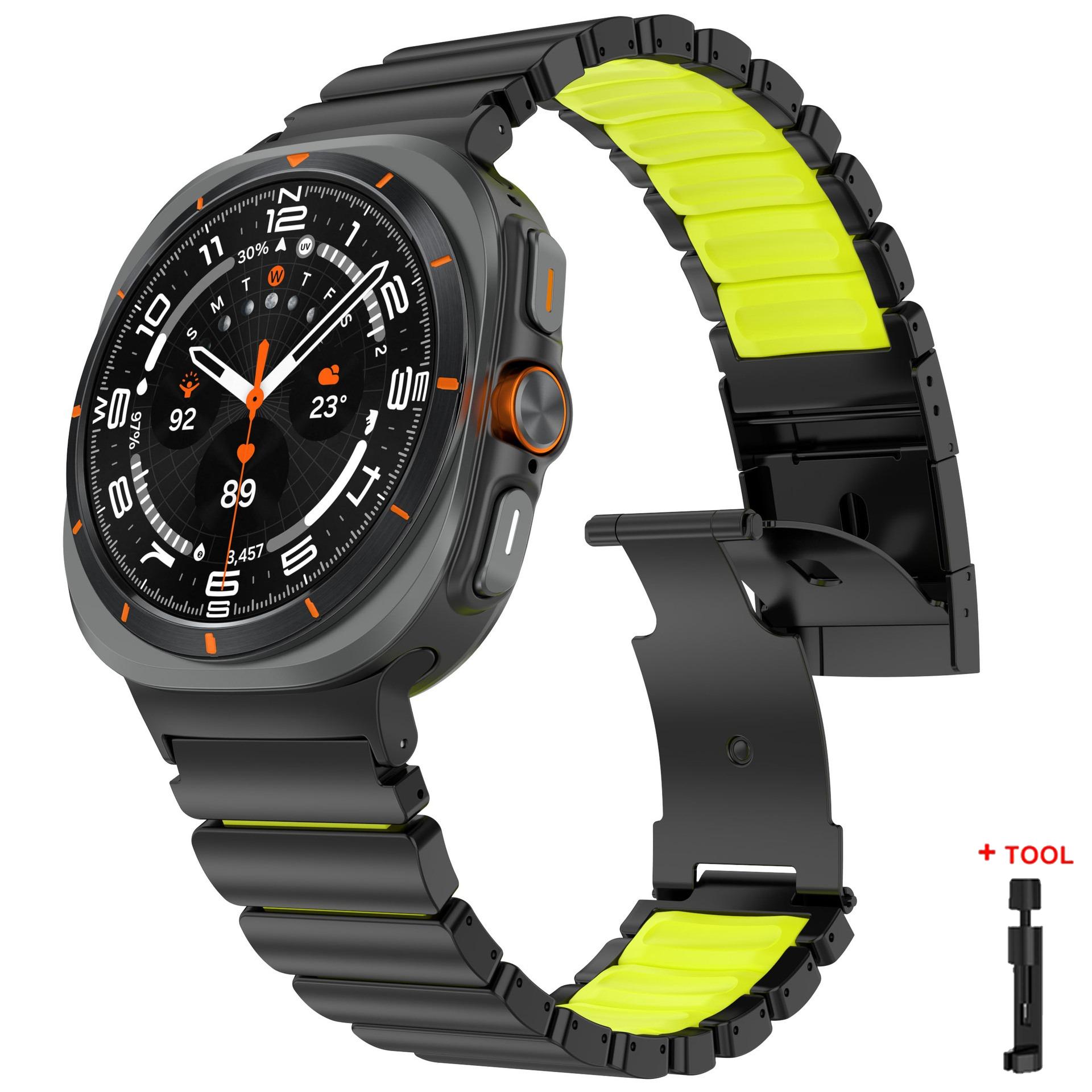

Titanium Wristband for Samsung Galaxy Watch 8 44mm 40mm 8 Classic 46mm Bracelet Business Metal Band for Galaxy Watch Ultra 2025 Galaxy Ultra (2025)