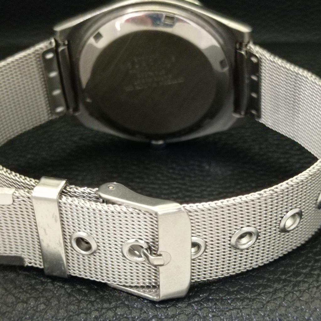 BRUKT VINTAGE CITIZEN AUTOMATISK 8200 JAPAN HERRE BLÅ FARGE SKIVE KLOKKE a434853-2 R123-a434853