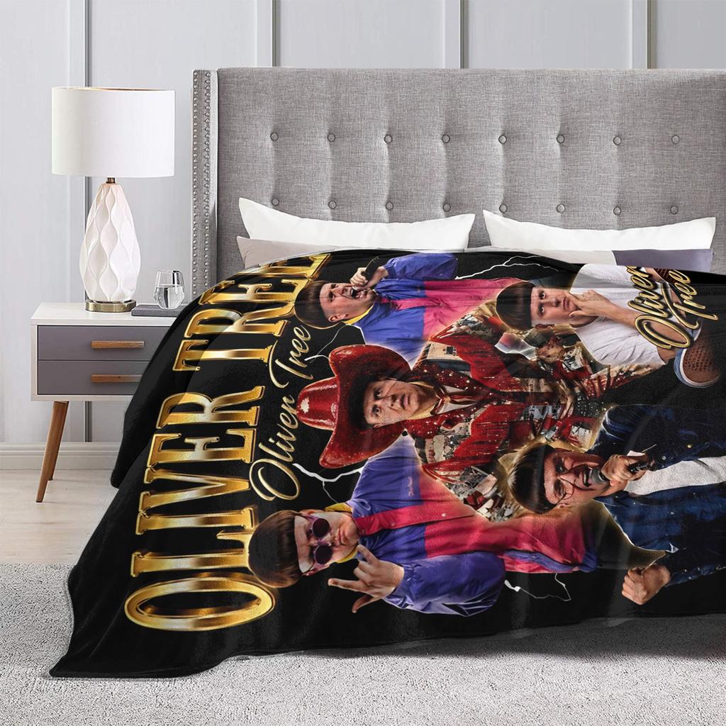 Oliver Tree Riposa in Pace 1993 a Coperta Flanella Aria Condizionata Estiva Coperta Multifunzione per Casa Auto