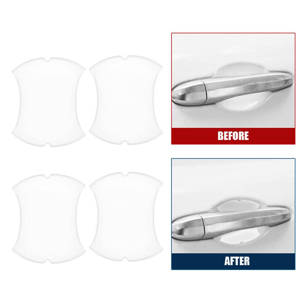 5pcs Invisible Car Door Handle Film Protective Scratches Protector Accessories Transparent White TPU Anti-scratch Stickers
